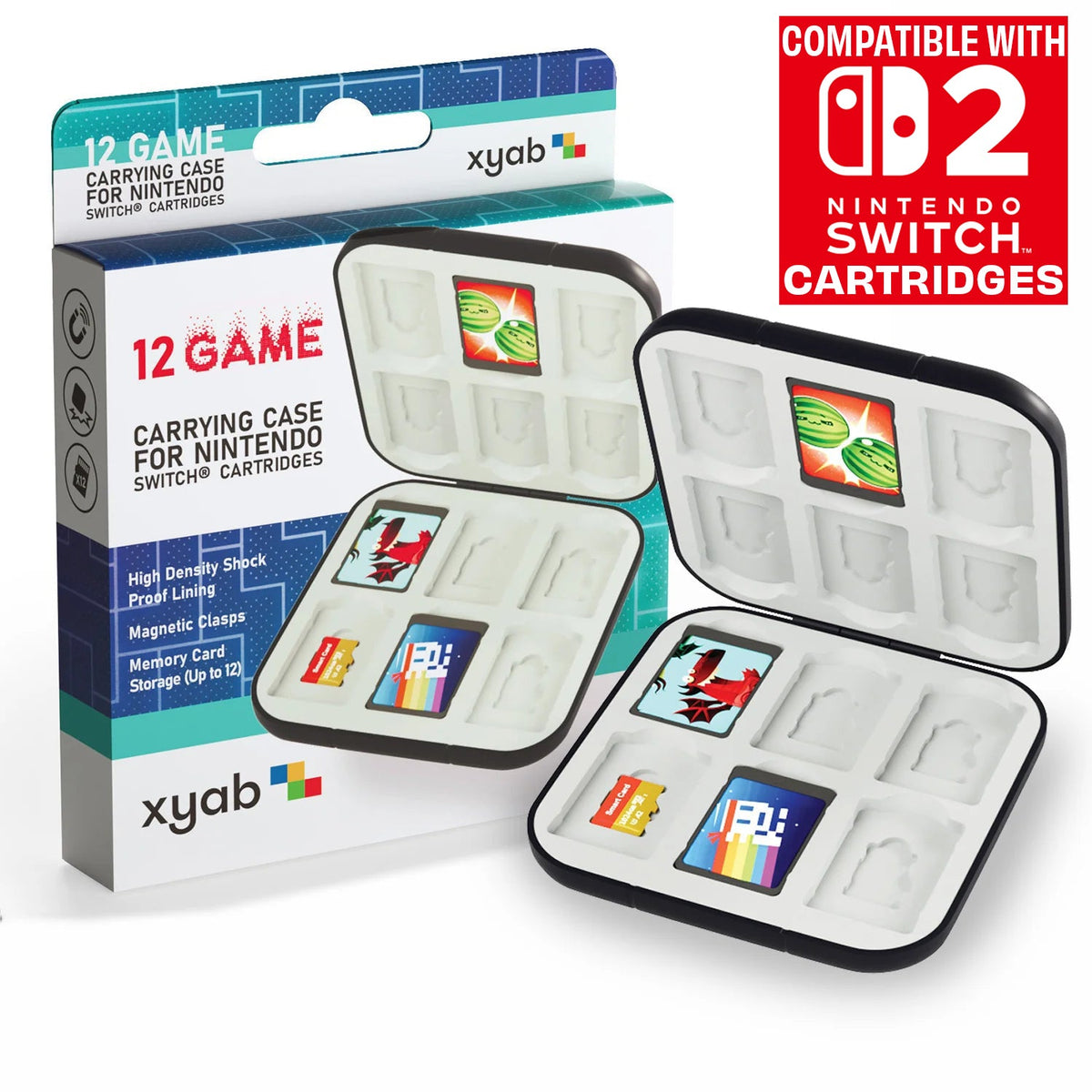 12 Game Carrying Case for Nintendo Switch & Switch 2 - xyab - Retro Island Gaming