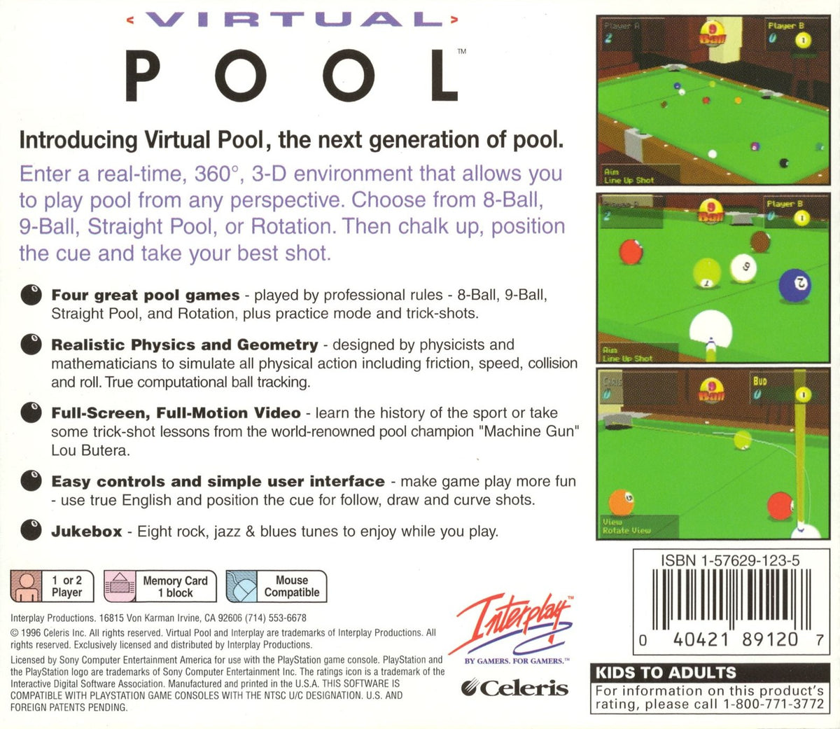 Virtual Pool - Playstation