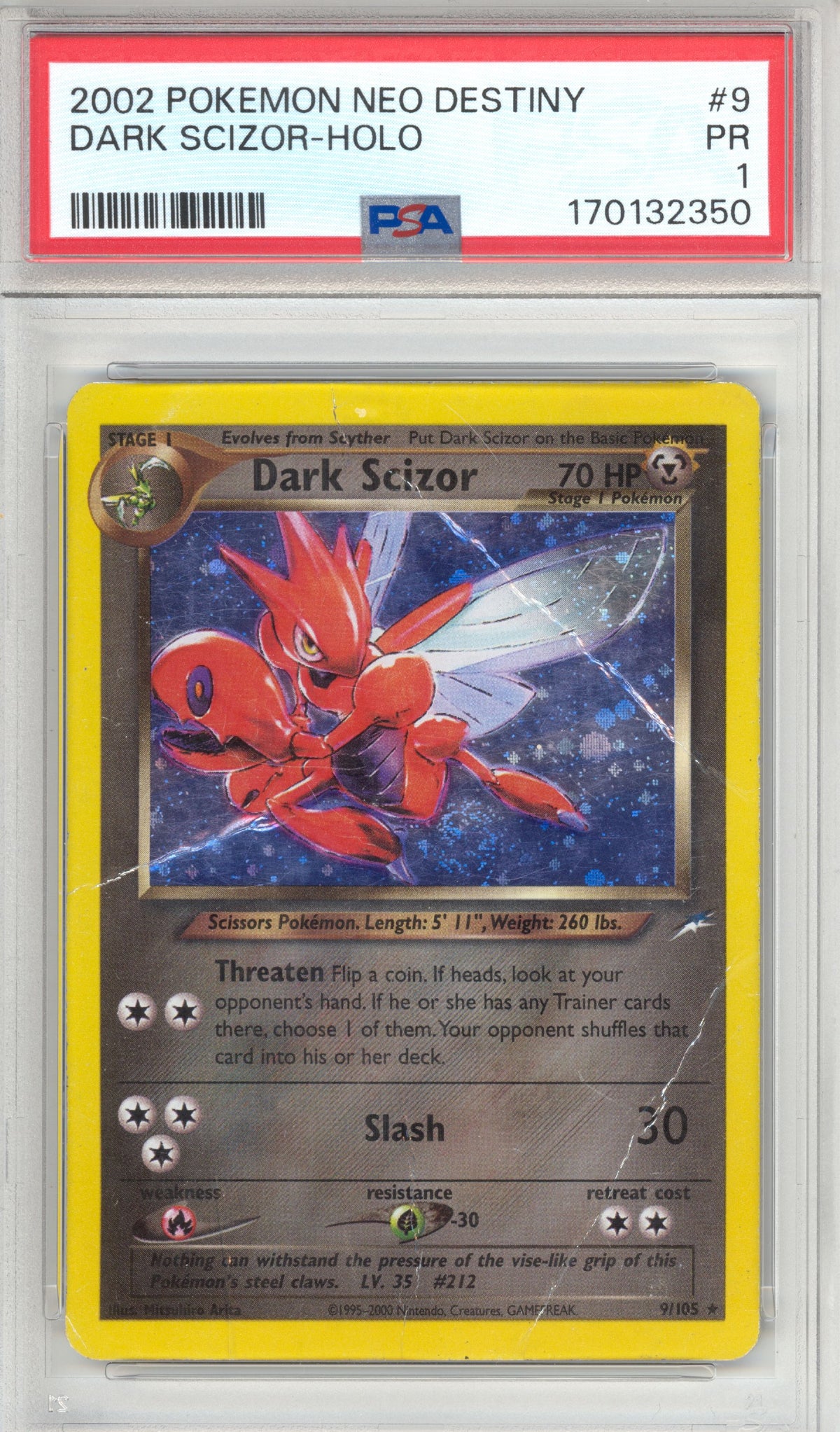Dark Scizor - Unlimited Holofoil - Neo Destiny - Retro Island Gaming