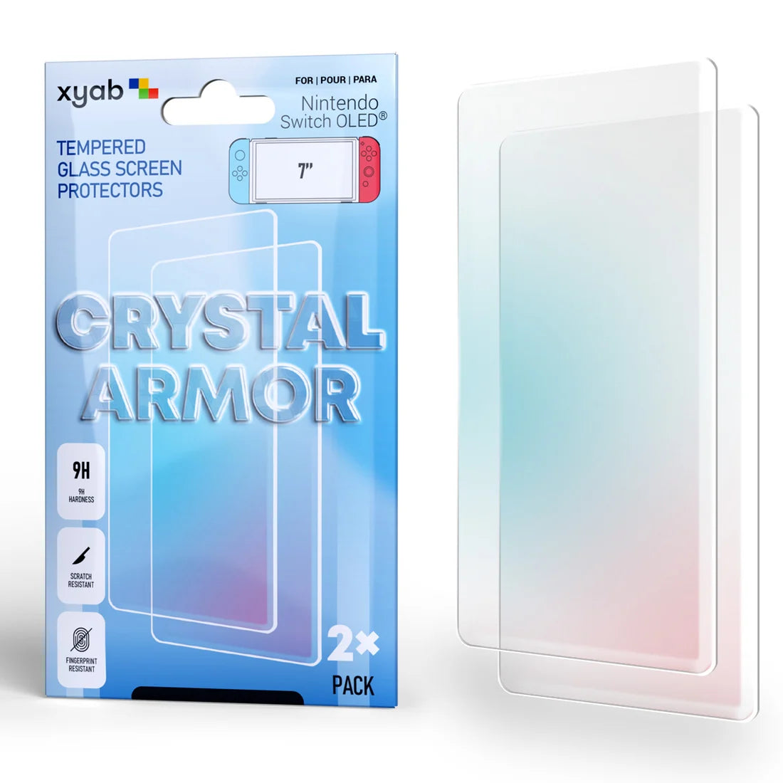 2 Pack Tempered Glass Screen Protector for Nintendo Switch™ OLED - xyab