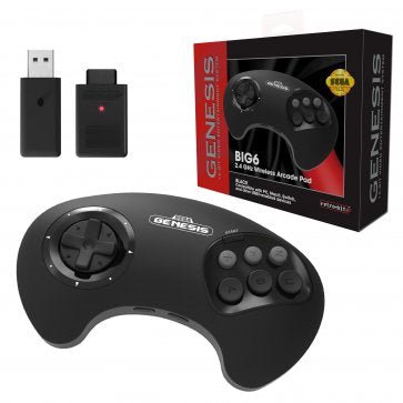 BIG6 2.4 GHz Wireless Control Pad for SEGA Genesis® - Retro-bit - Retro Island Gaming