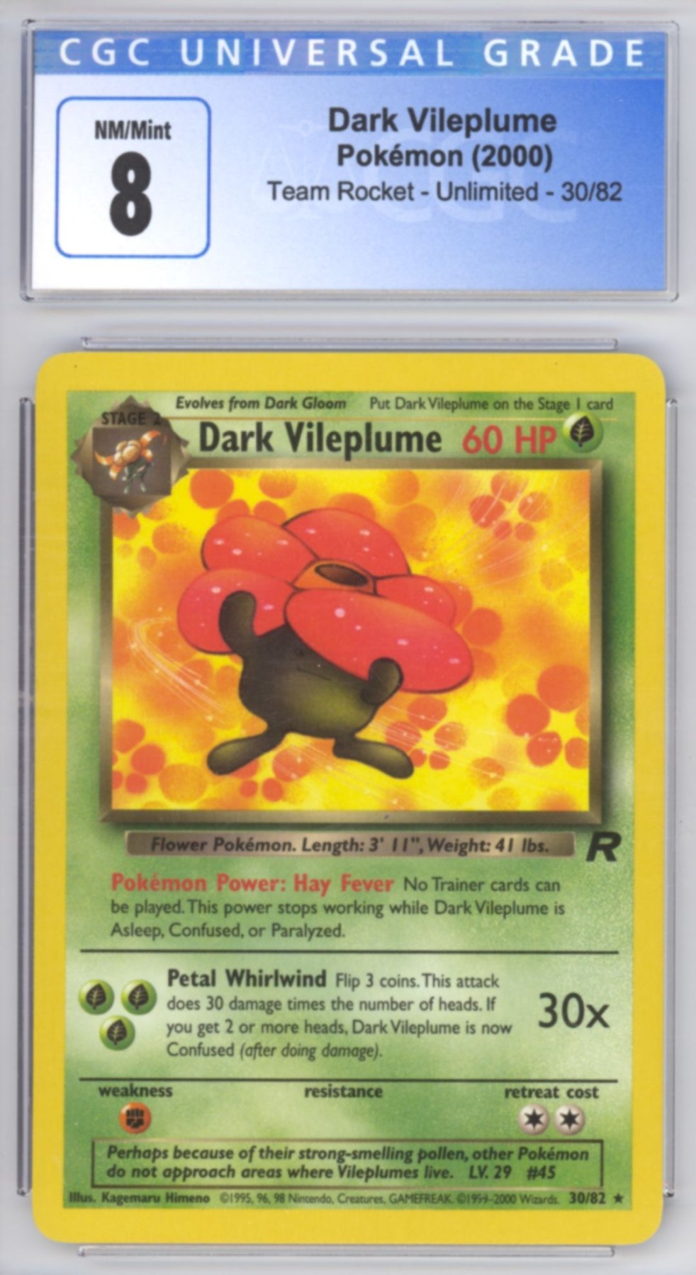 pokemon card dark vileplume Pokemon Team Rocket Rare Dark Vileplume #30