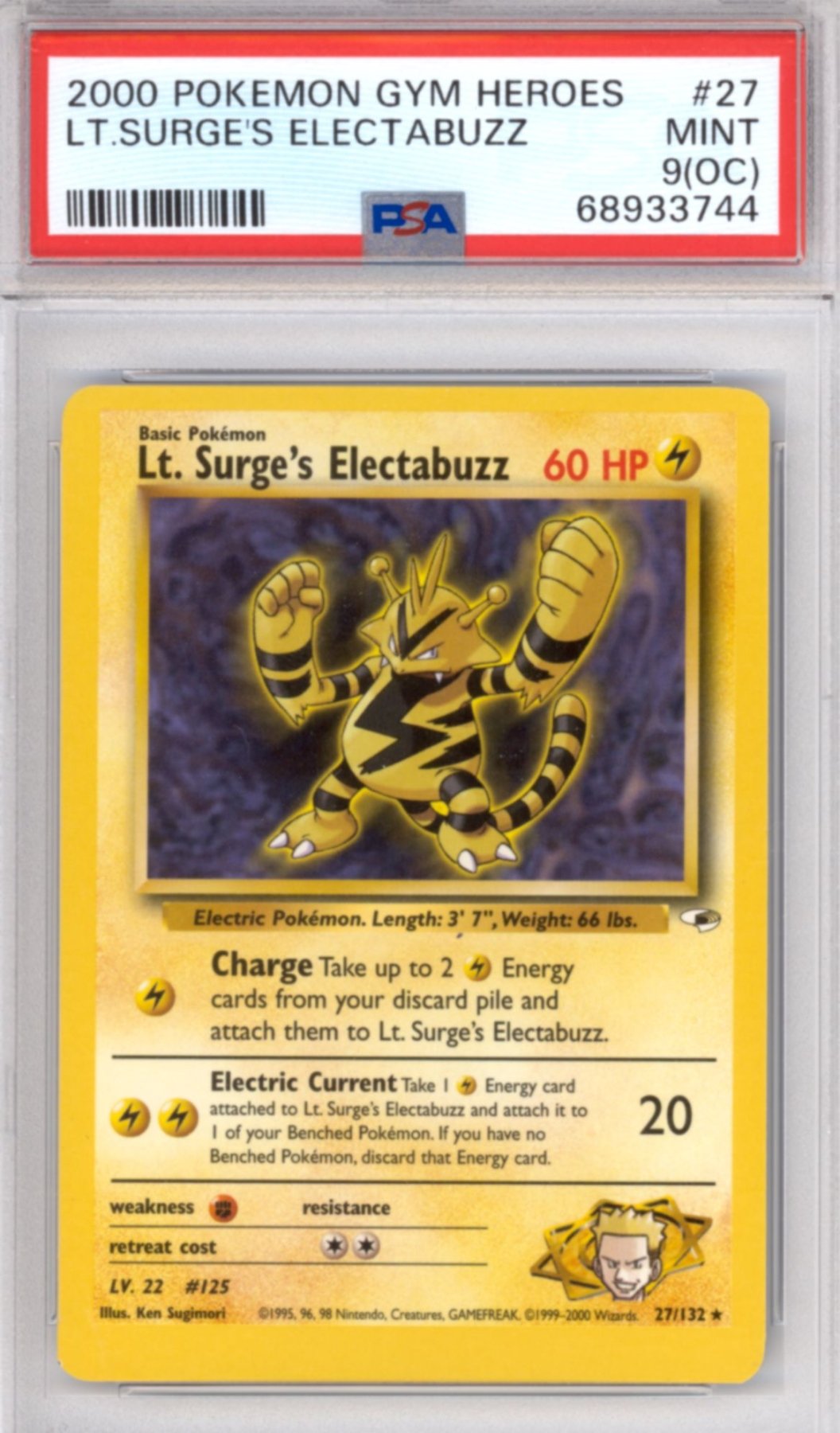 Error Card: Lt. Surge's Electabuzz #27 - Pokemon Gym Heroes Retro Island Gaming Error Card: Lt. Surge's Electabuzz #27 - Pokemon Gym Heroes Retro Island Gaming