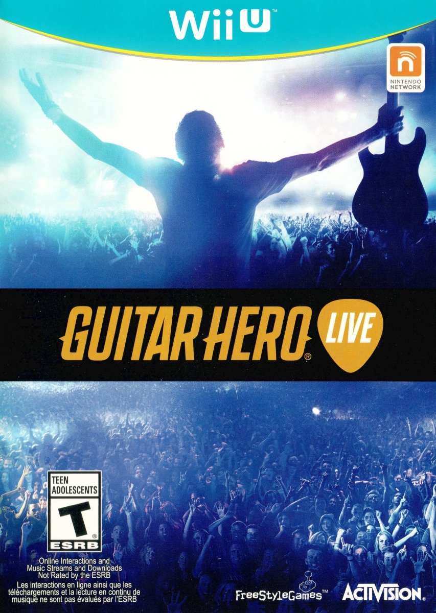 Nintendo Wii U Guitar Hero Live 2 shops Guitar Bundle Open Box