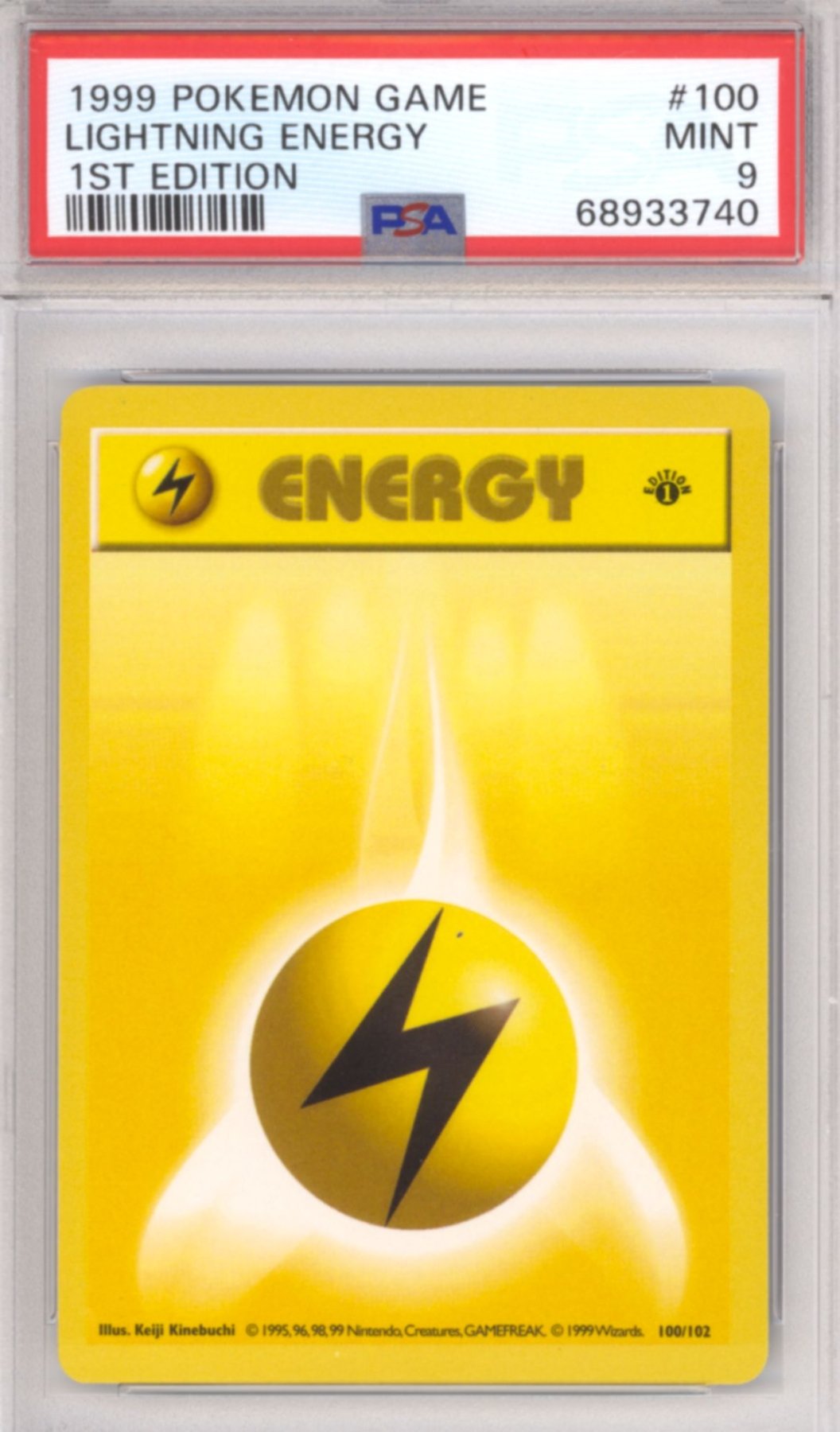 pokemon first edition energy card Lightning Energy (100/102) - Base Set Shadowless 1st Edition