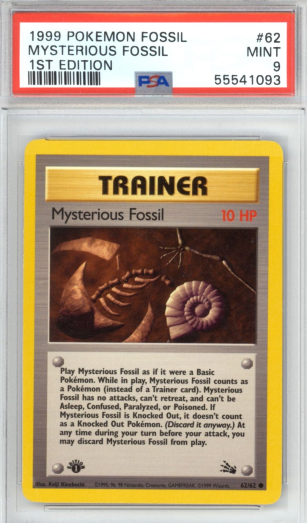 MYSTERIOUS FOSSIL | 1999 POKEMON FOSSIL | PSA GEM MT 10