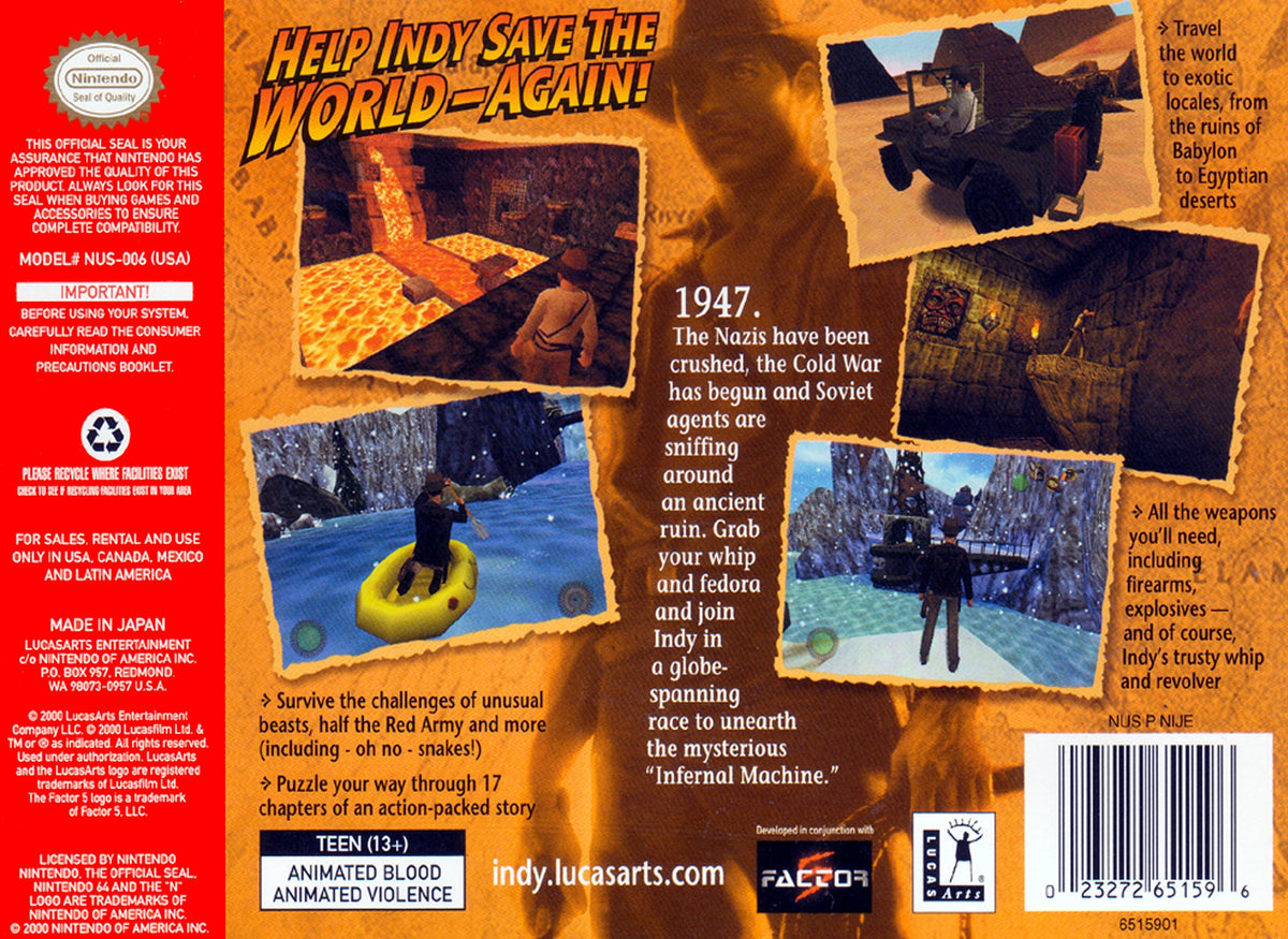 Indiana Jones Infernal Machine - Nintendo 64 - Retro Island Gaming