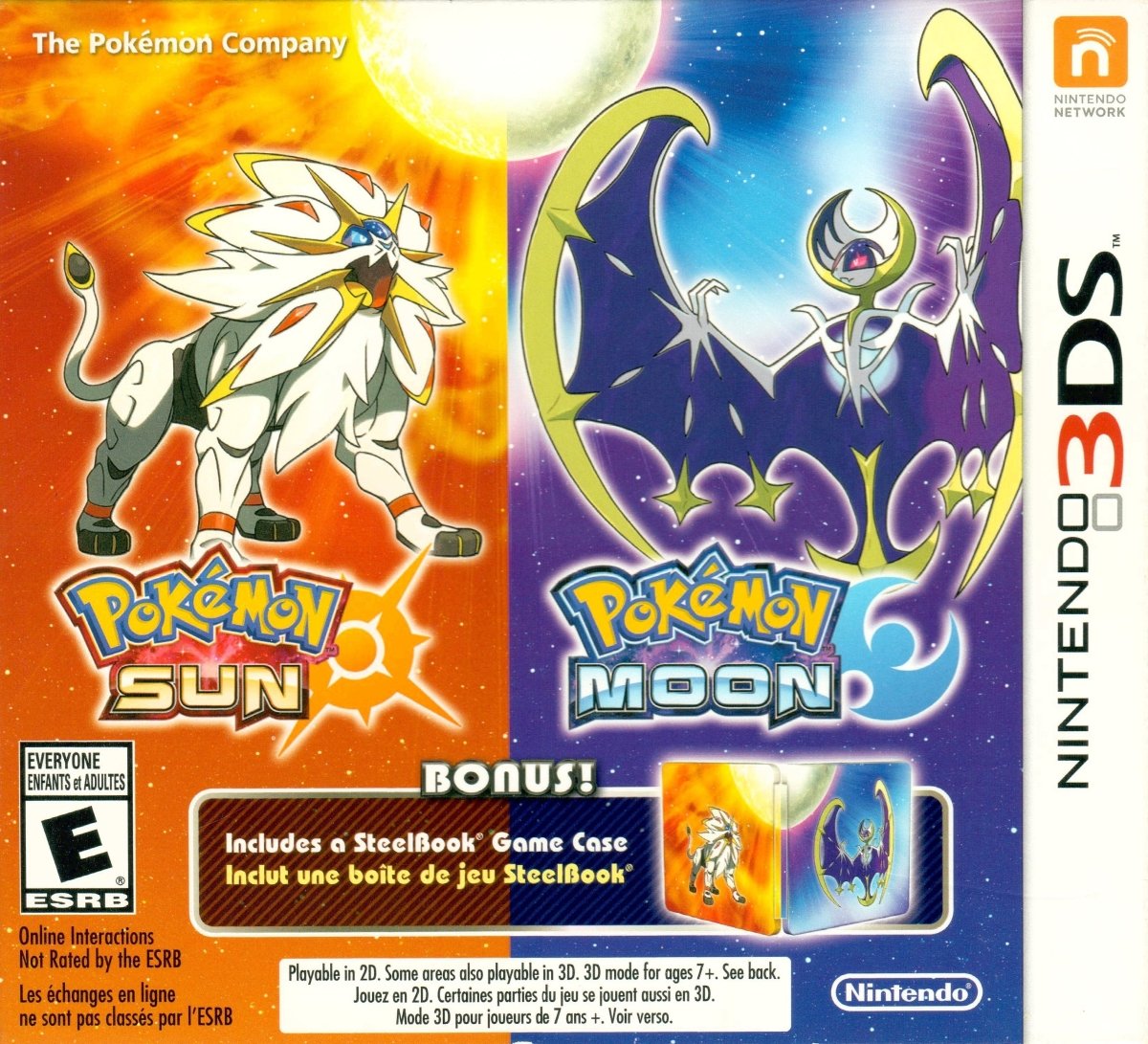 Pokémon Sun and Moon Steelbook Edition for Nintendo hot 3DS