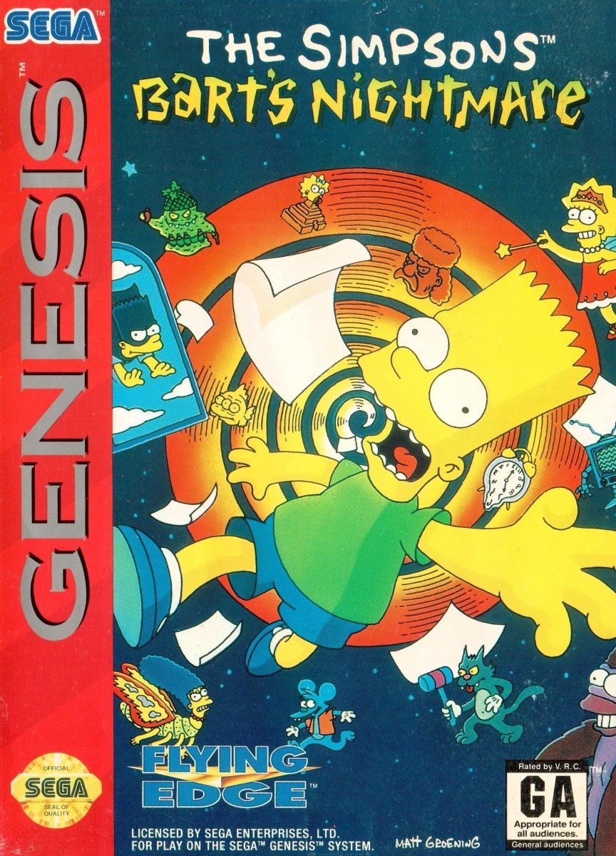 Los Simpson La pesadilla de Bart Sega Genesis – Retro Island Gaming