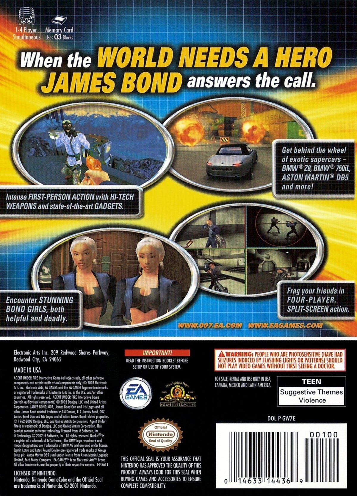 007 Agent Under Fire [Player's Choice] - Gamecube - Retro Island Gaming