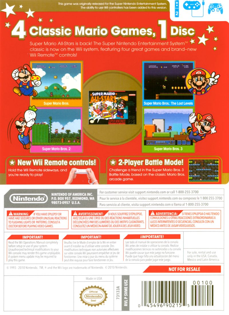 Super Mario All-Stars Limited Edition [Game Only] - Wii