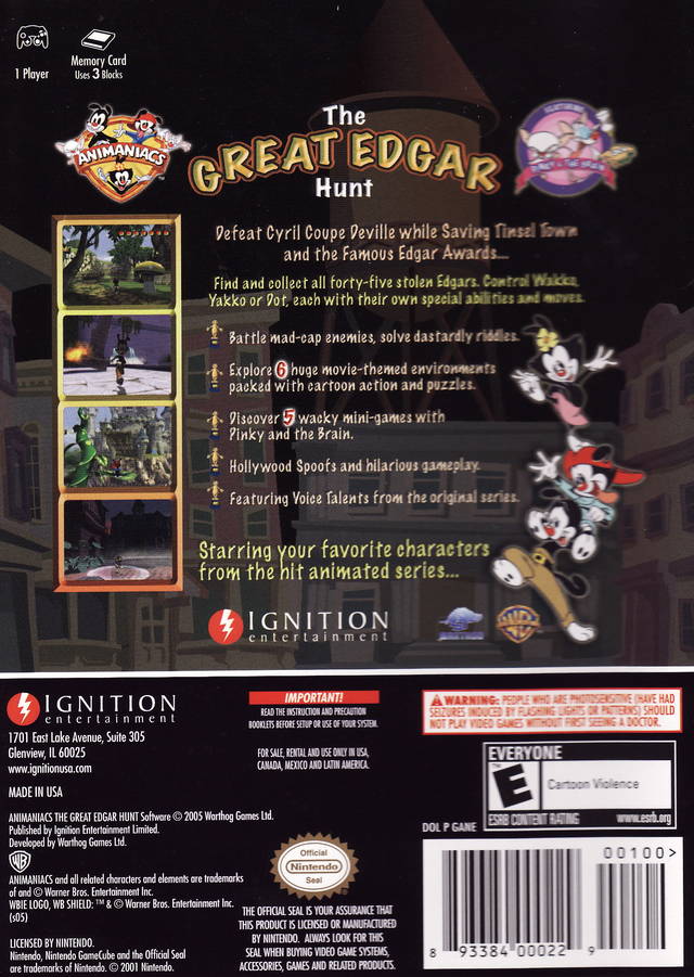 Animaniacs El gran Edgar Hunt - Gamecube
