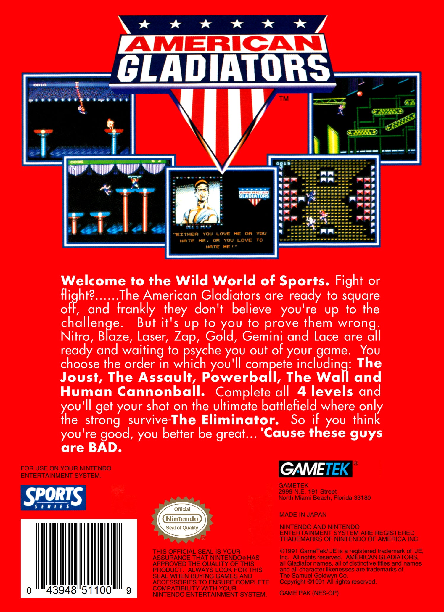 American Gladiators - NES