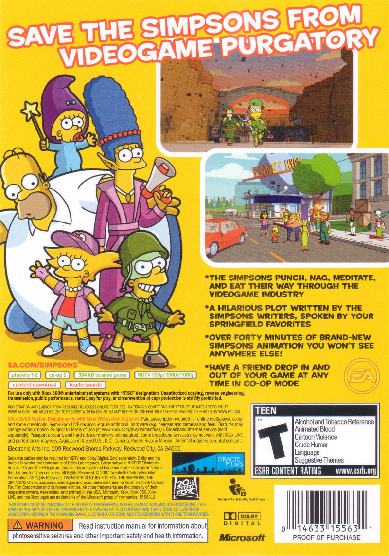The Simpsons Game - Xbox 360