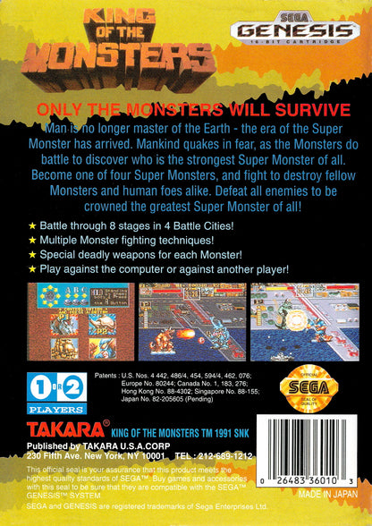 King of the Monsters - Sega Genesis