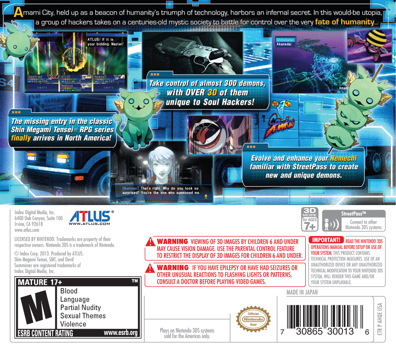 Shin Megami Tensei: Devil Summoner: Soul Hackers - Nintendo 3DS