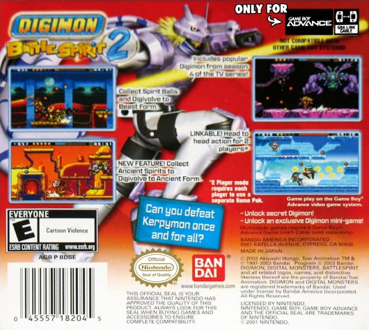 Digimon Battle Spirit 2 - GameBoy Advance