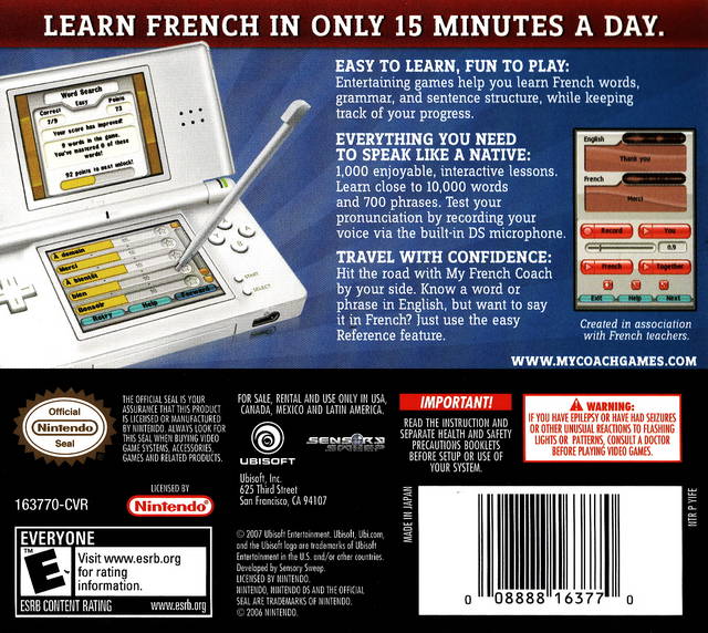My French Coach - Nintendo DS