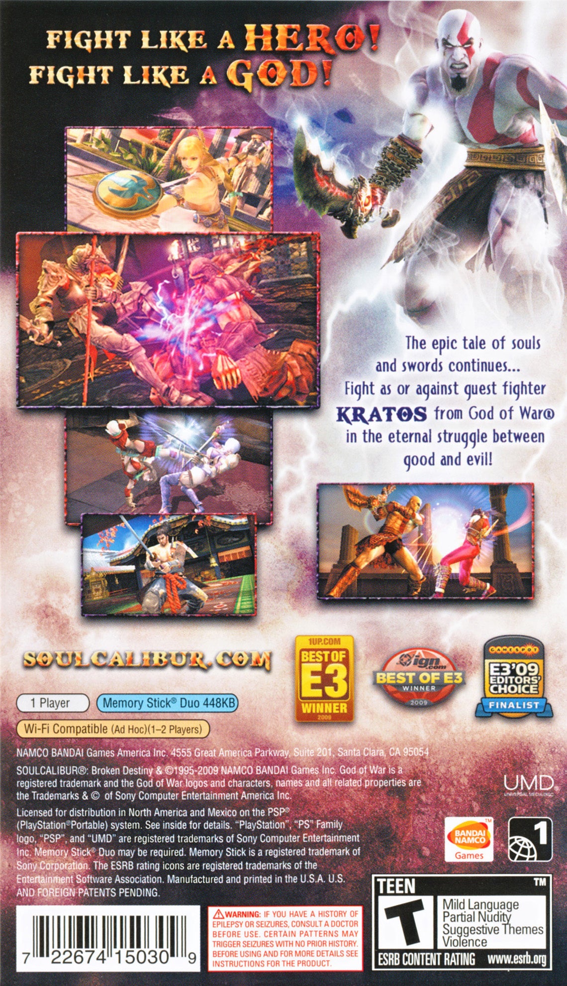 Soul Calibur: Broken Destiny - PSP