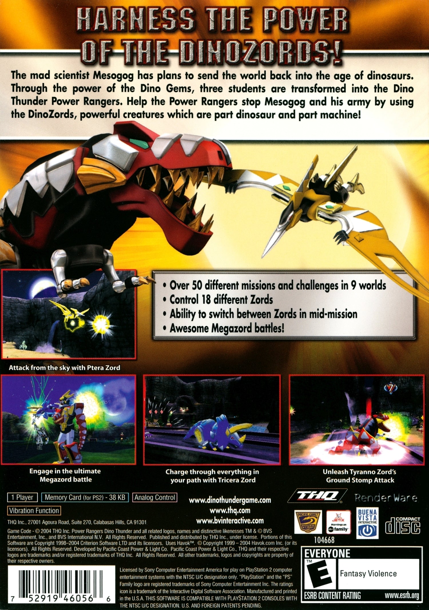 Power Rangers Dino Thunder - Playstation 2