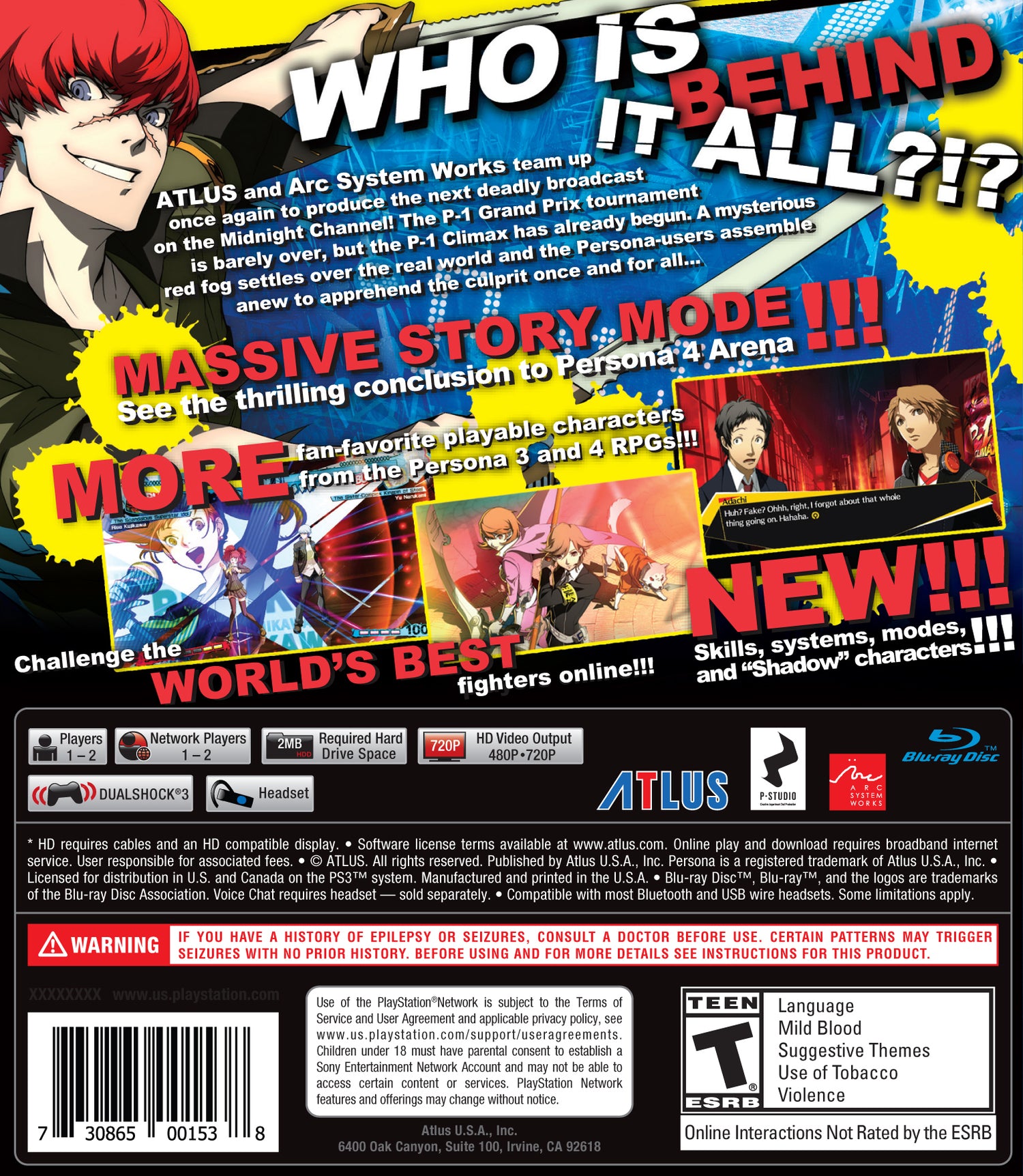 Persona 4 Arena Ultimax - Playstation 3