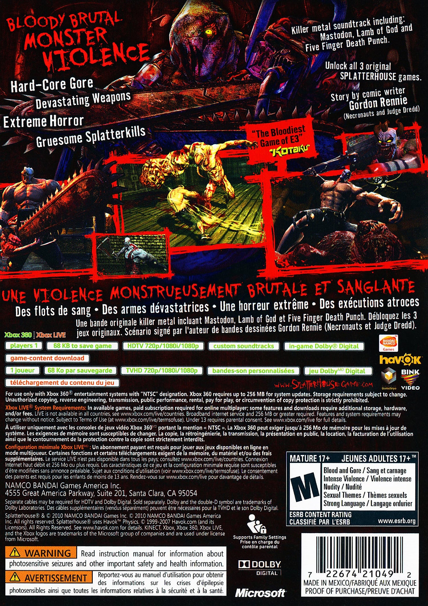Splatterhouse - Xbox 360