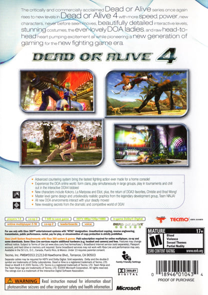 Dead or Alive 4 - Xbox 360 - Retro Island Gaming