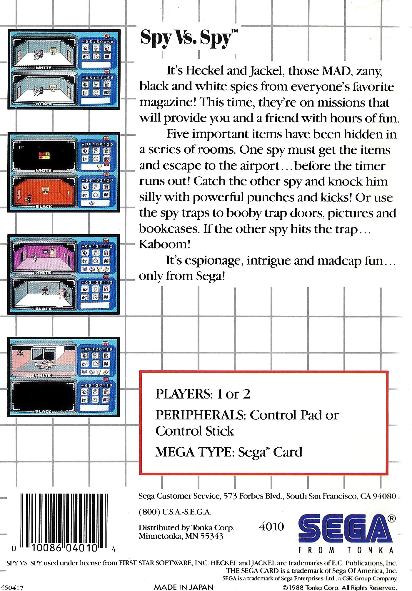 Spy vs. Spy - Sega Master System