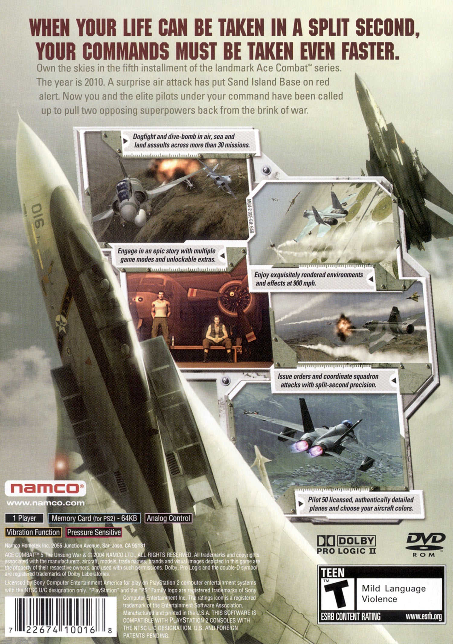 Ace Combat 5 Unsung War - Playstation 2
