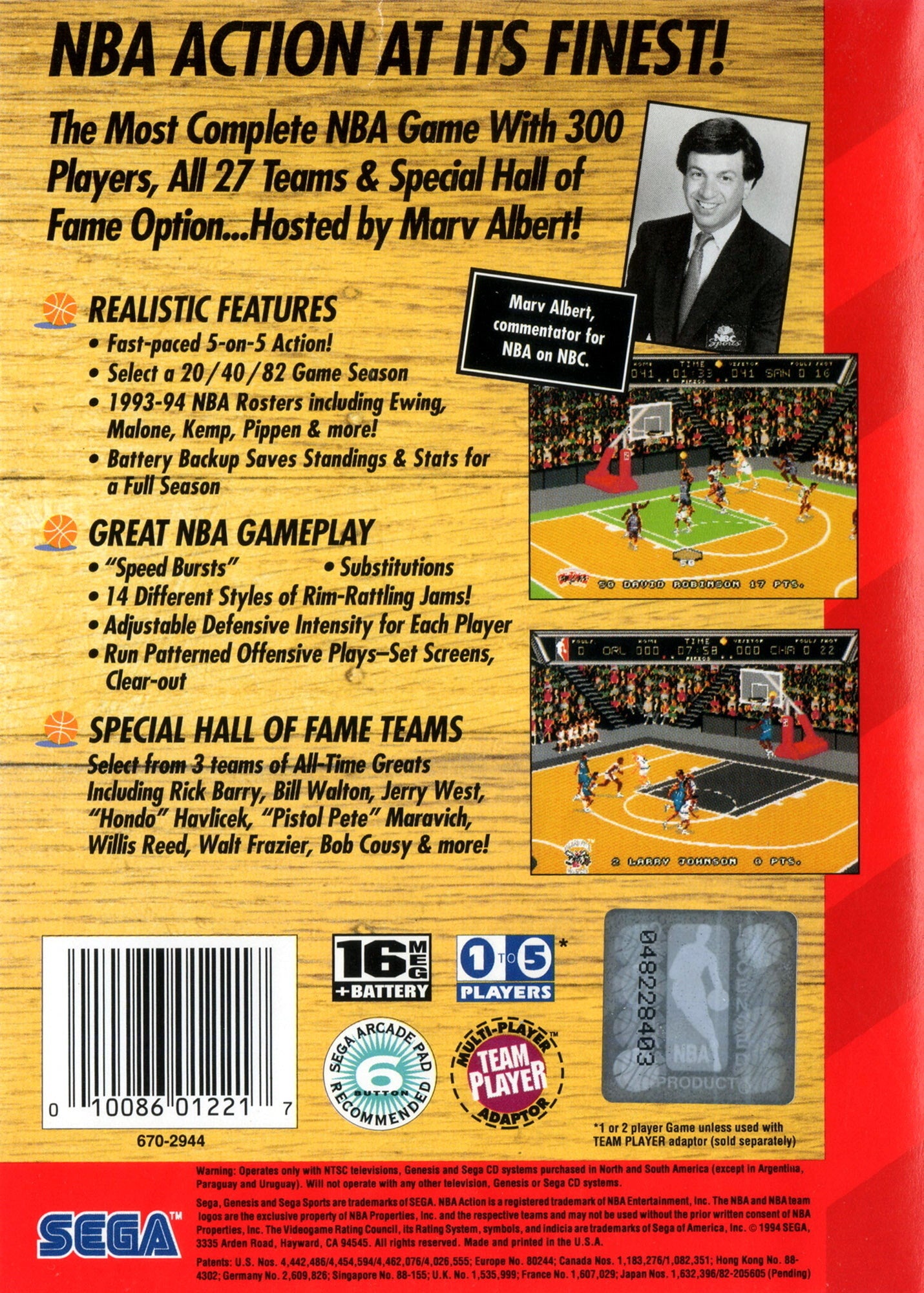 NBA Action 94 - Sega Genesis