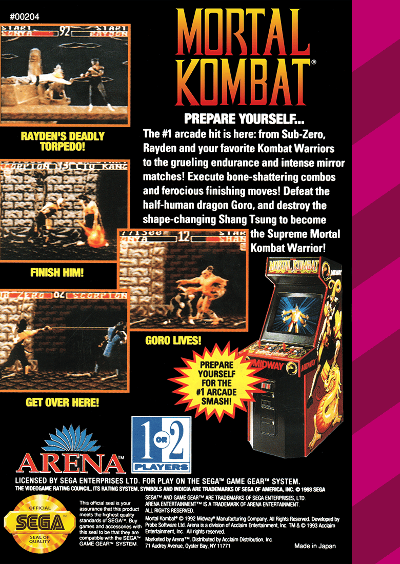 Mortal Kombat - Sega Game Gear
