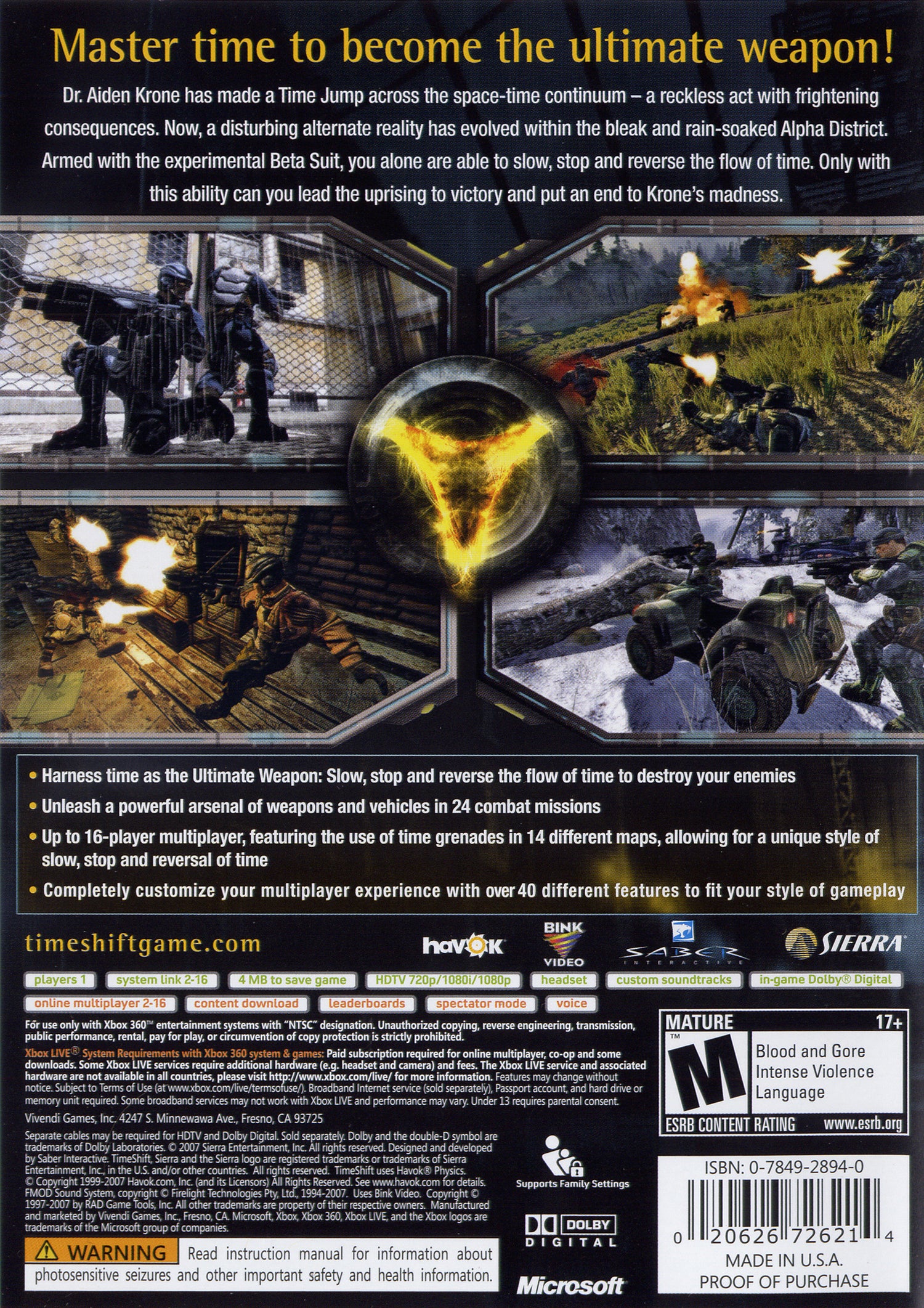 Timeshift - Xbox 360