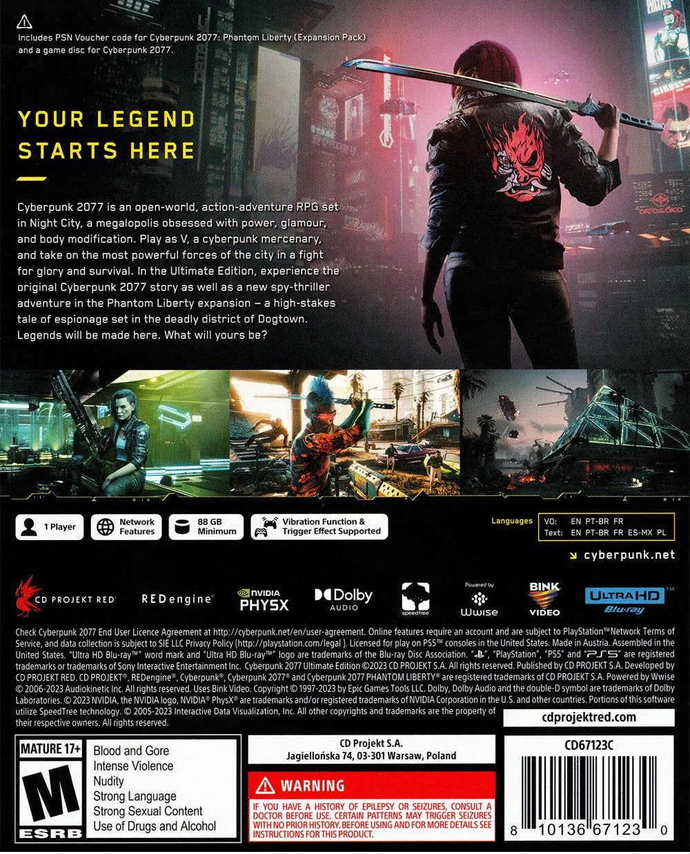 Cyberpunk 2077: Ultimate Edition - Playstation 5