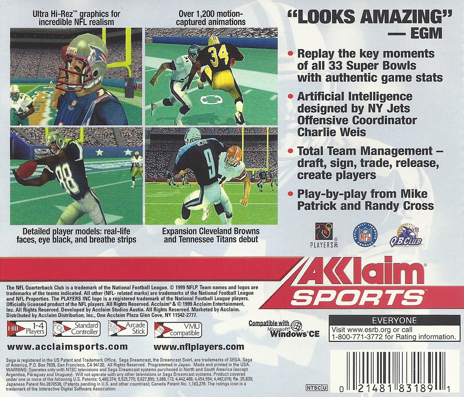 NFL Quarterback Club 2000 - Sega Dreamcast