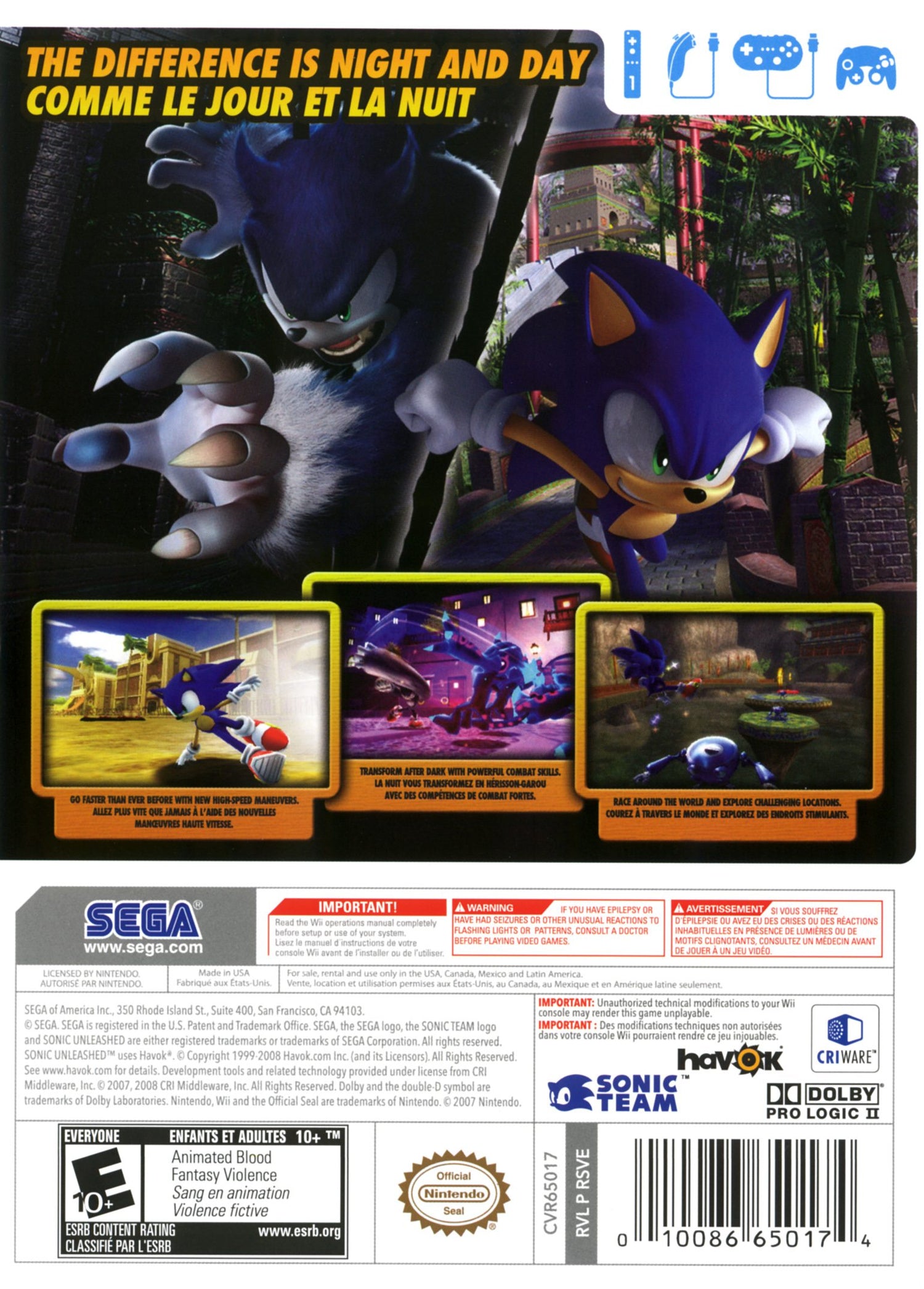 Sonic Unleashed - Wii