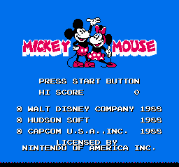Mickey Mousecapade - NES
