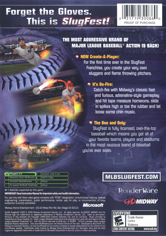 MLB Slugfest 2006 - Xbox