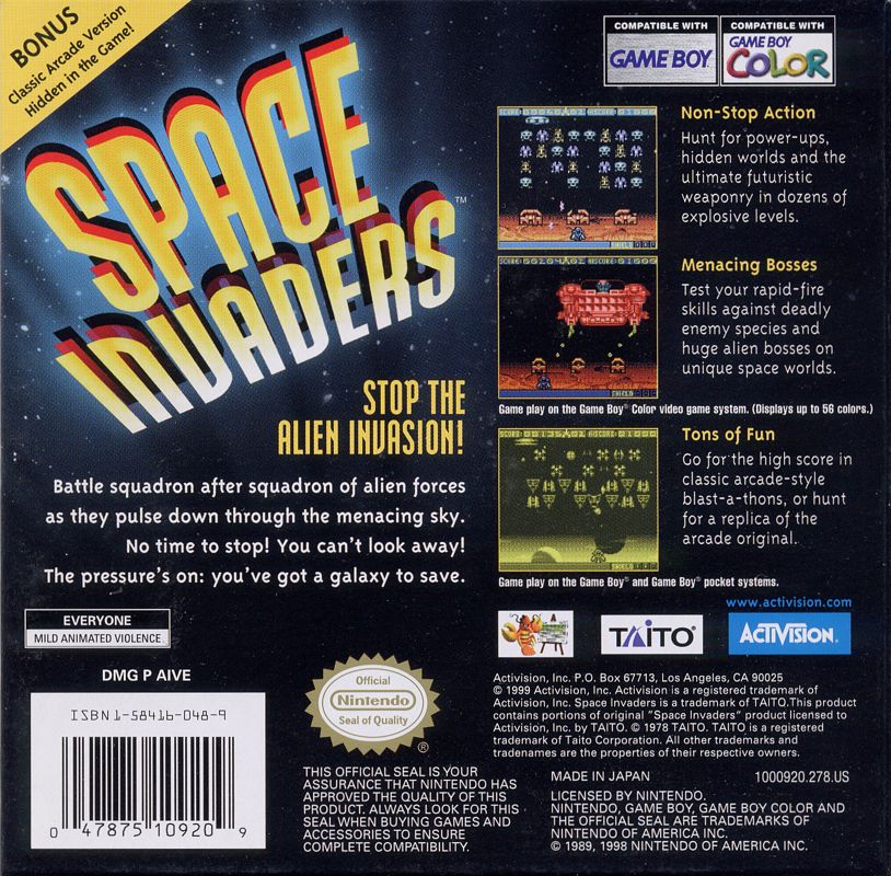 Space Invaders - GameBoy Color
