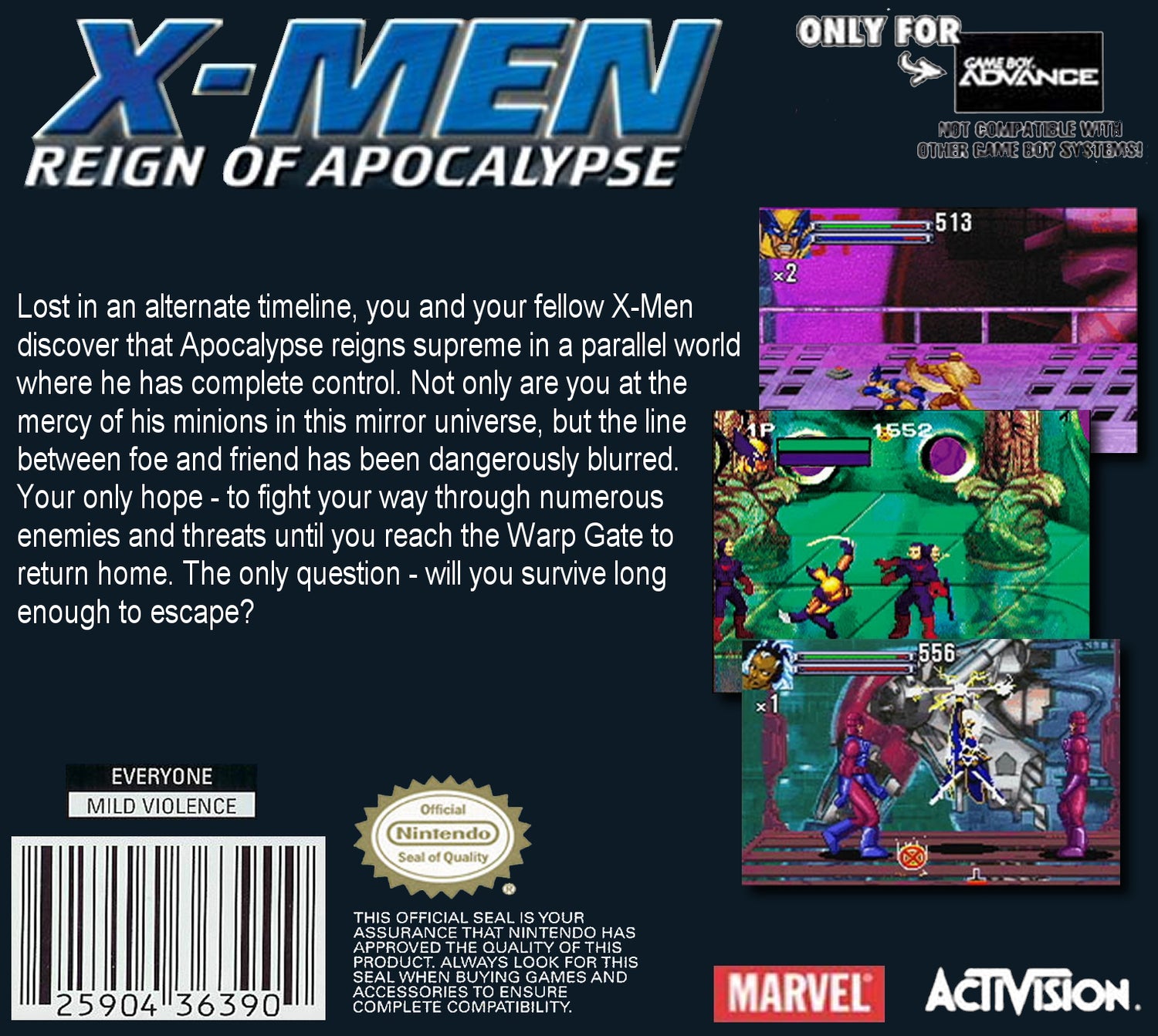 X-men Reign of Apocalypse - GameBoy Advance