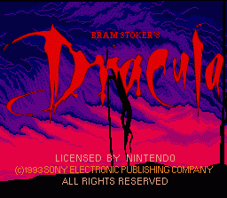 Bram Stoker's Dracula - Super Nintendo