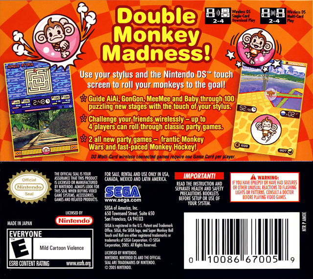 Super Monkey Ball Touch & Roll - Nintendo DS