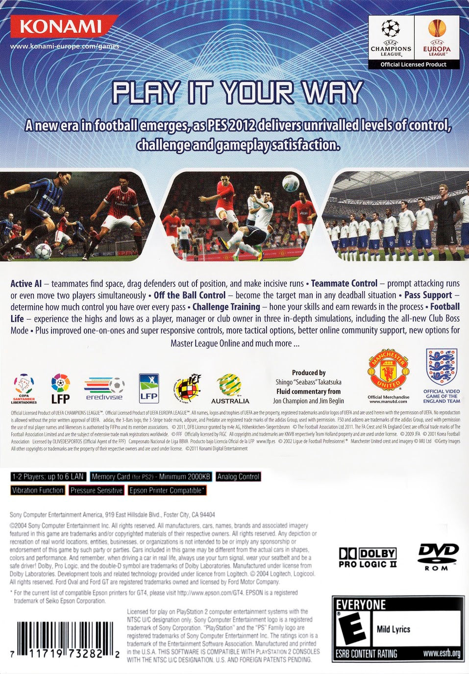 Pro Evolution Soccer 2012 - Playstation 2