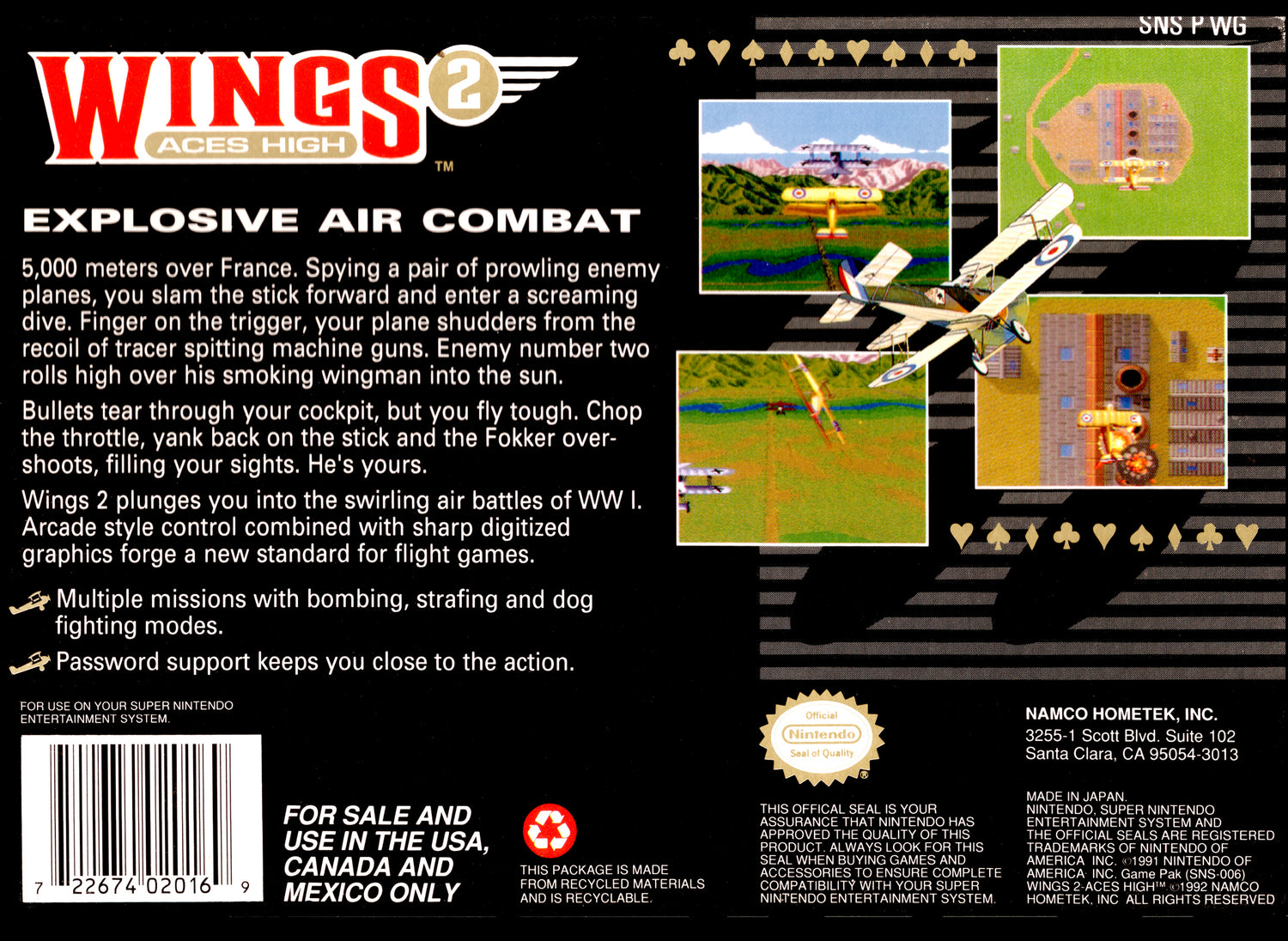 Wings 2 Aces High - Super Nintendo
