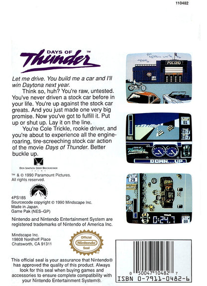 Days Of Thunder - NES - Retro Island Gaming