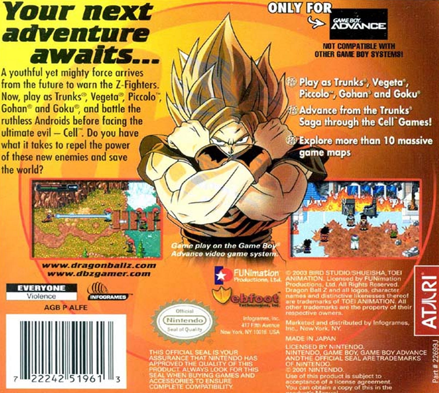 Dragon Ball Z Legado de Goku II - GameBoy Advance