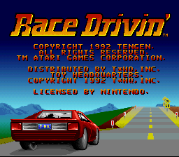 Race Drivin - Super Nintendo