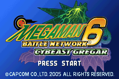 Mega Man Battle Network 6 Cybeast Gregar - GameBoy Advance