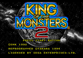 King of the Monsters 2 - Sega Genesis
