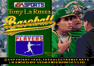 Tony La Russa Baseball - Sega Genesis