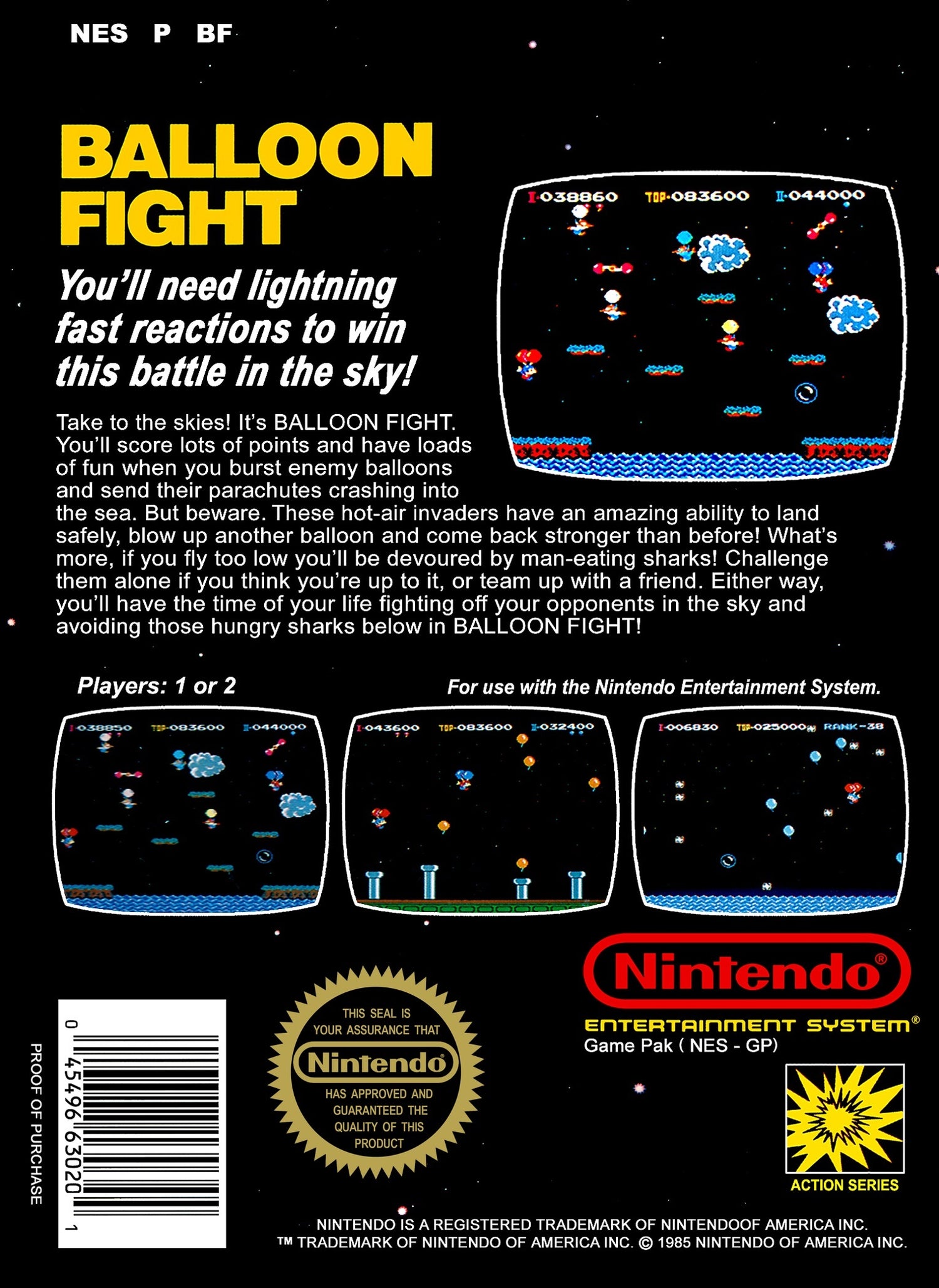 Balloon Fight [5 Screw] - NES